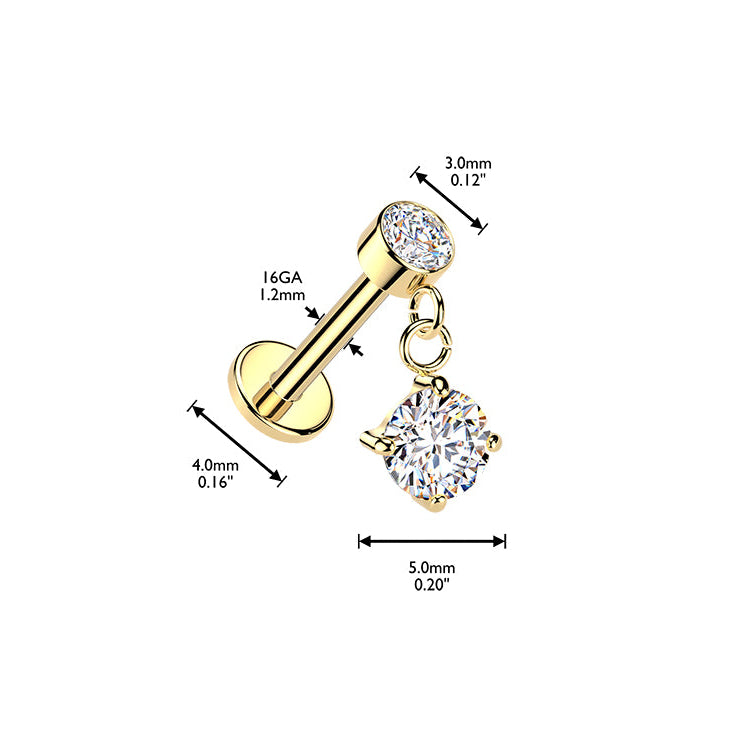 Premium Lunar Sparkle Dangle Flat Back 16g