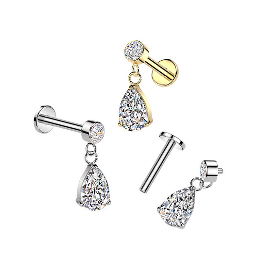 Premium Teardrop Treasure Dangle Flat Back 16g