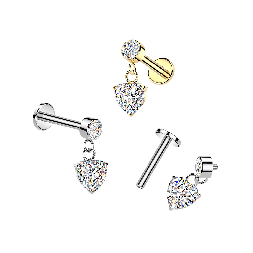 Premium Love Drop Dangle Flat Back 16g