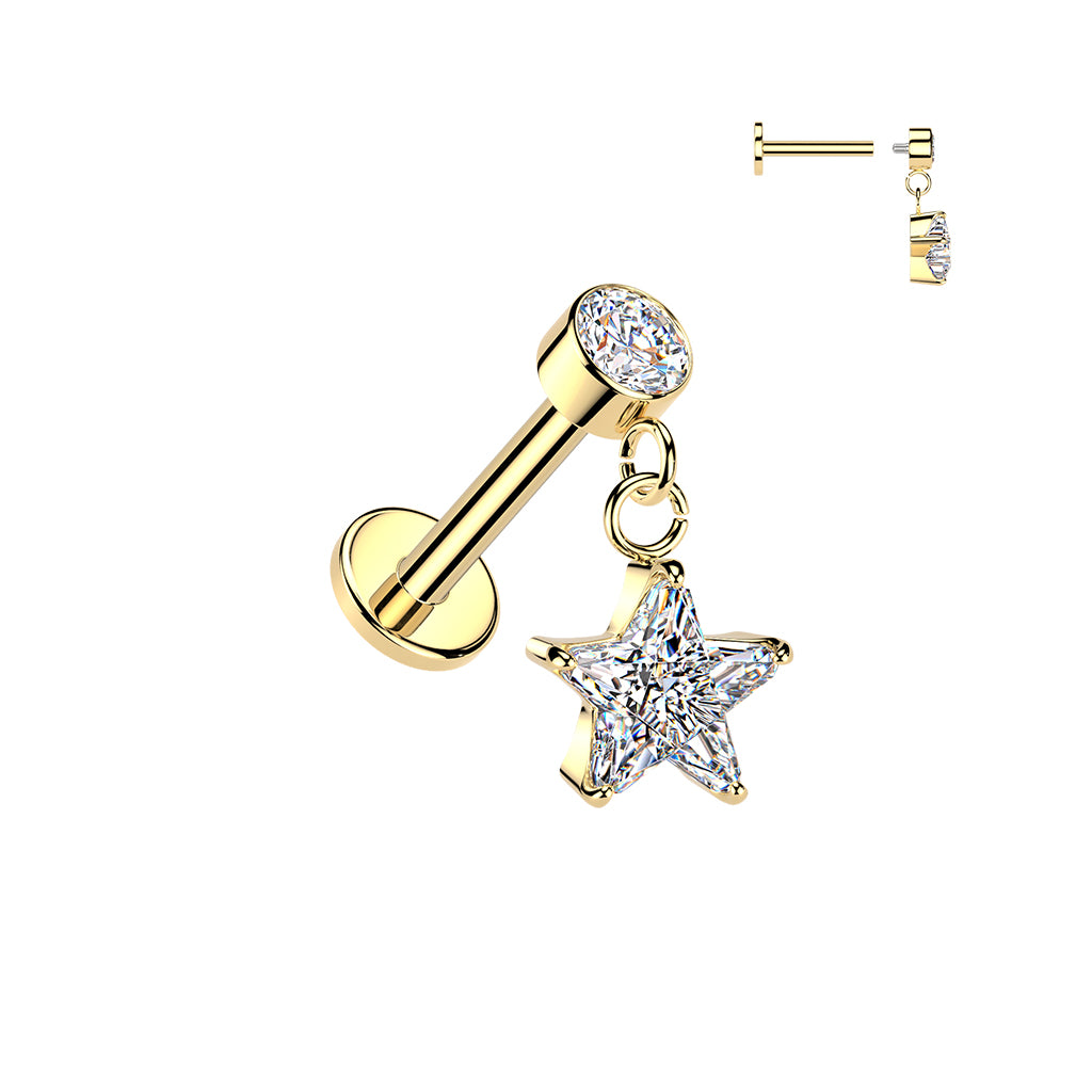 Premium Twinkle Star Dangle Flat Back 16g