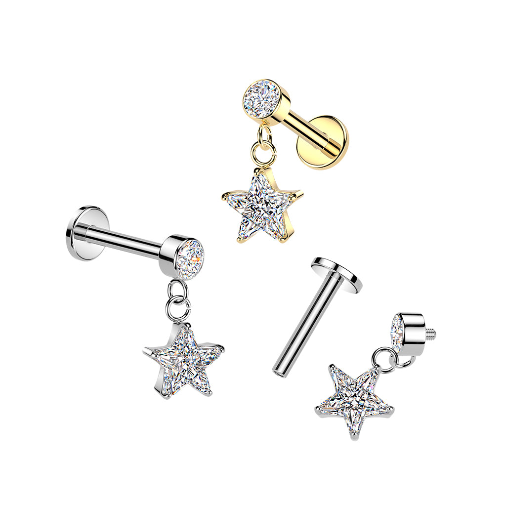 Premium Twinkle Star Dangle Flat Back 16g
