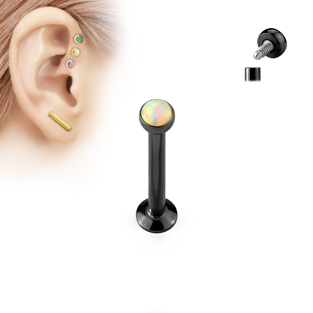 Premium PVD + Opal Flat Back 16g