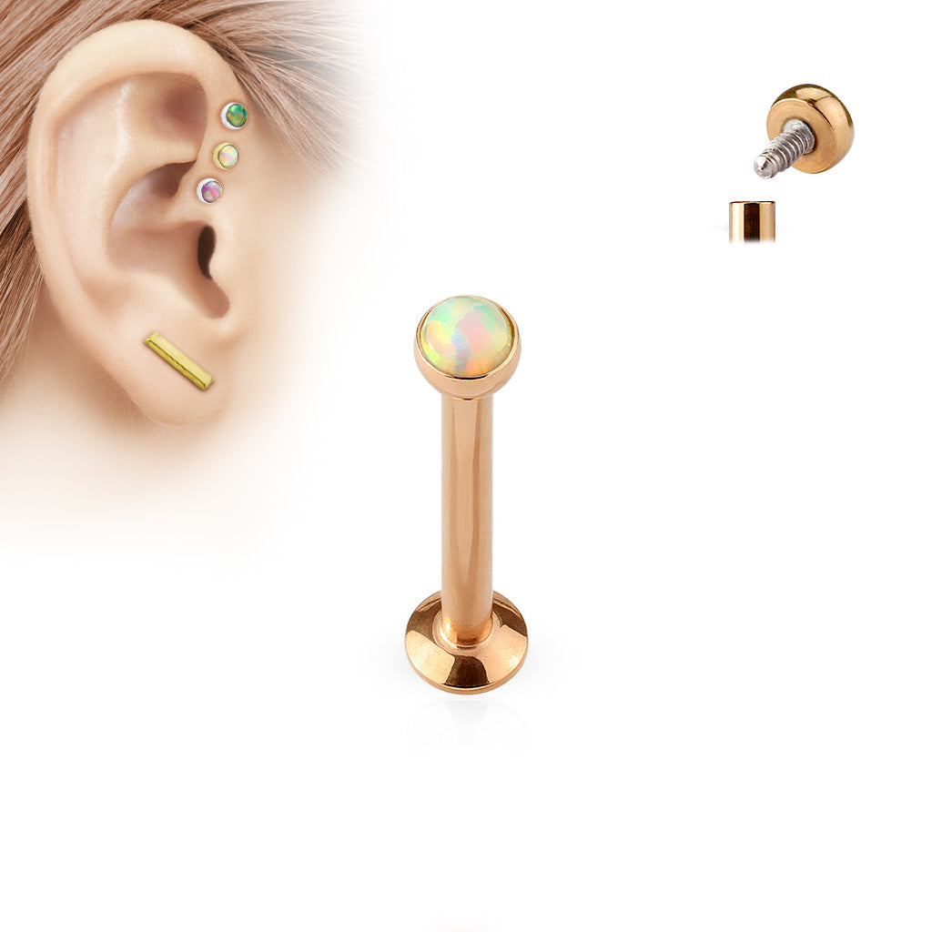 Premium PVD + Opal Flat Back 16g