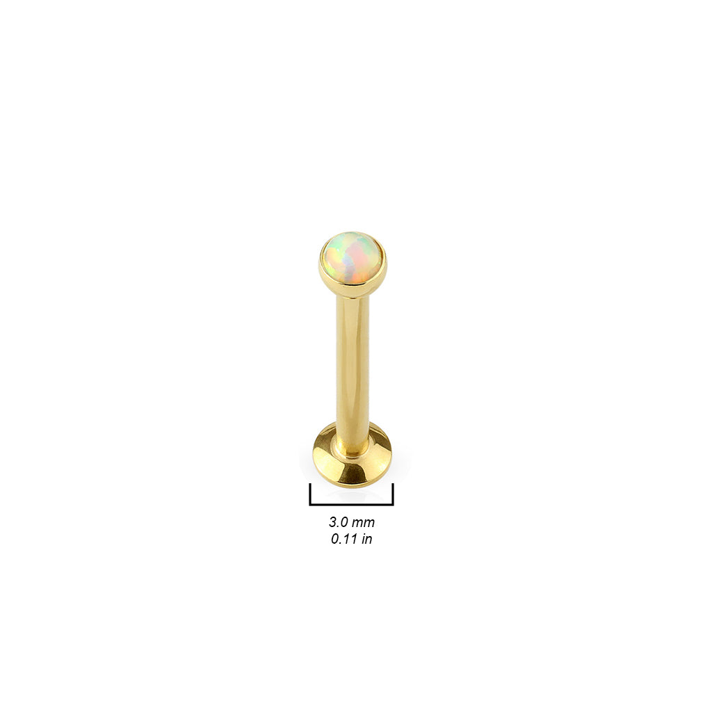 Premium PVD + Opal Flat Back 16g