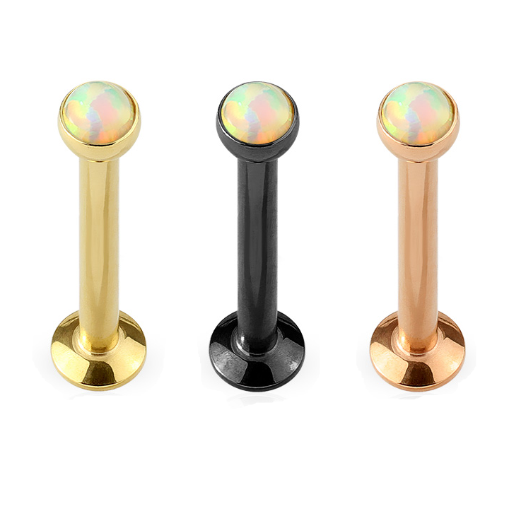 Premium PVD + Opal Flat Back 16g