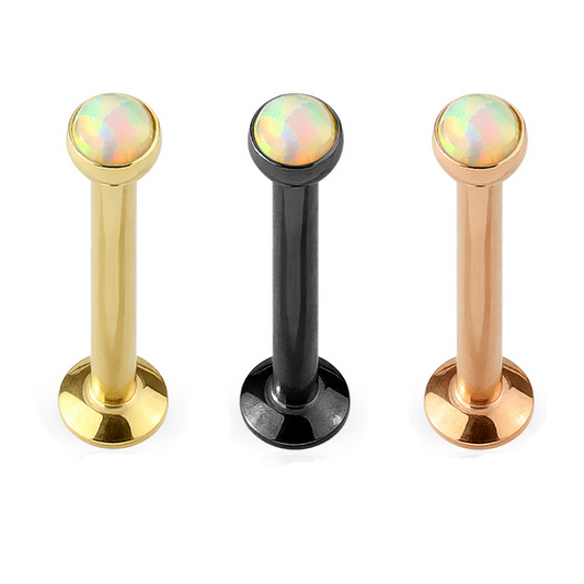 Premium PVD + Opal Flat Back 16g