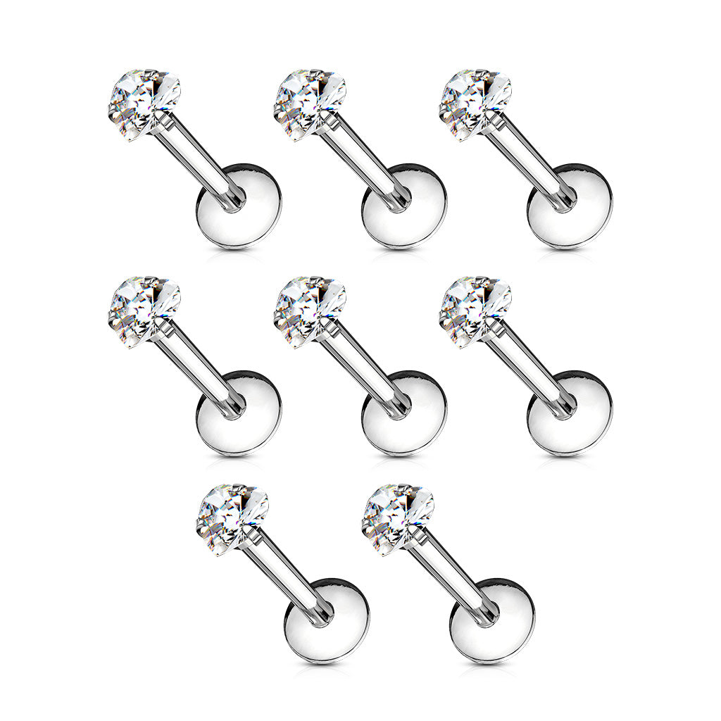 Premium Claw-Set Heart Flat Back 16g