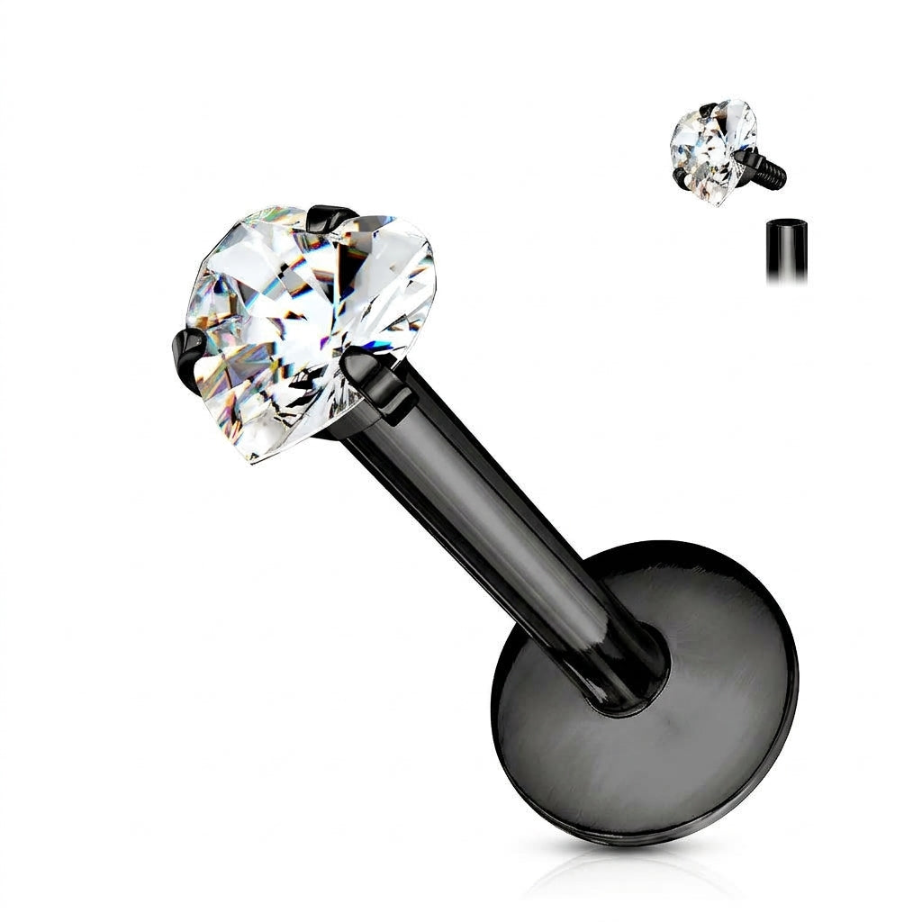 Premium Claw-Set Heart Flat Back 16g