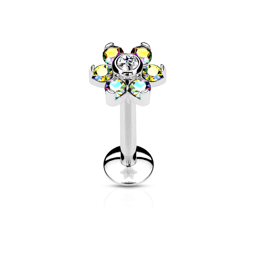 PREMIUM Two-Tone Flower Flat Back 16g