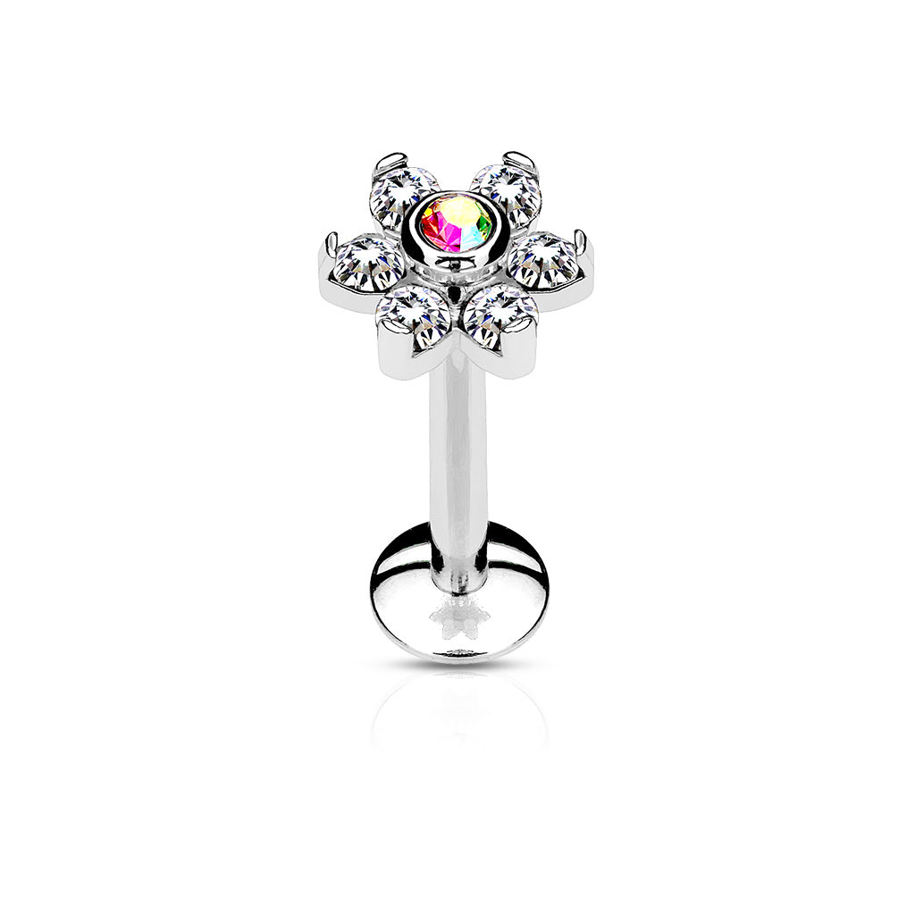 PREMIUM Two-Tone Flower Flat Back 16g