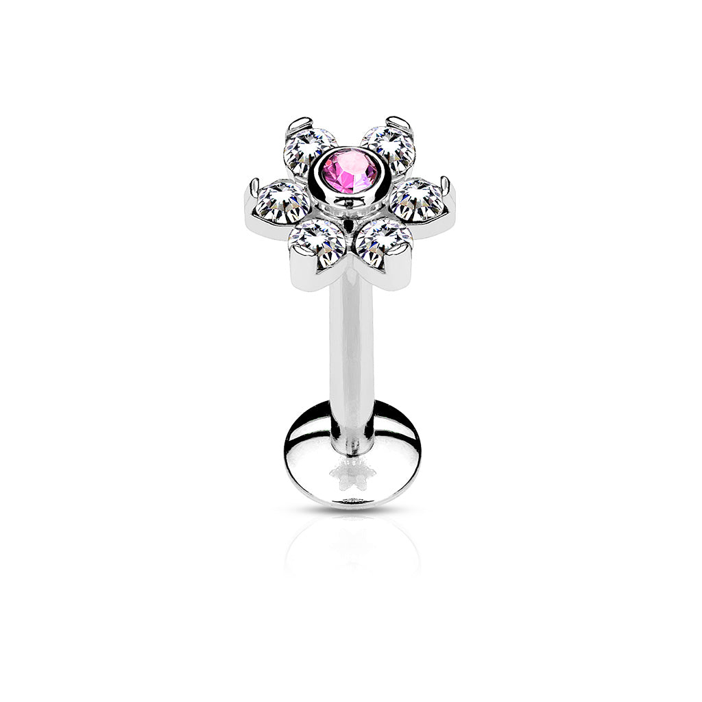 PREMIUM Two-Tone Flower Flat Back 16g