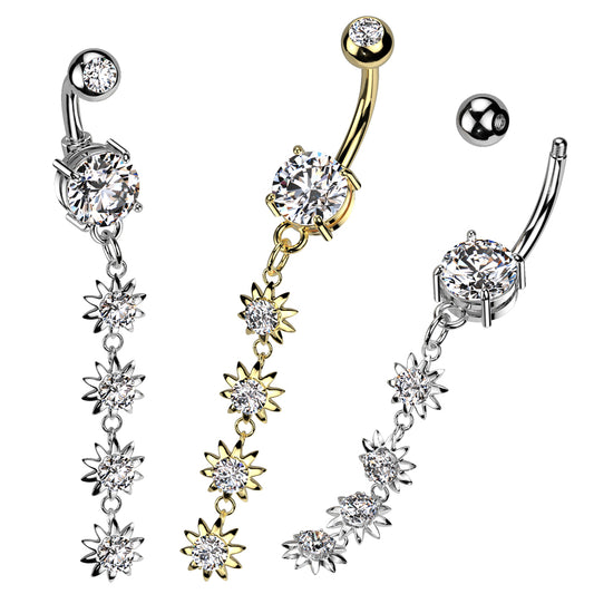 4-Tier Sunshine Navel Dangle 14g