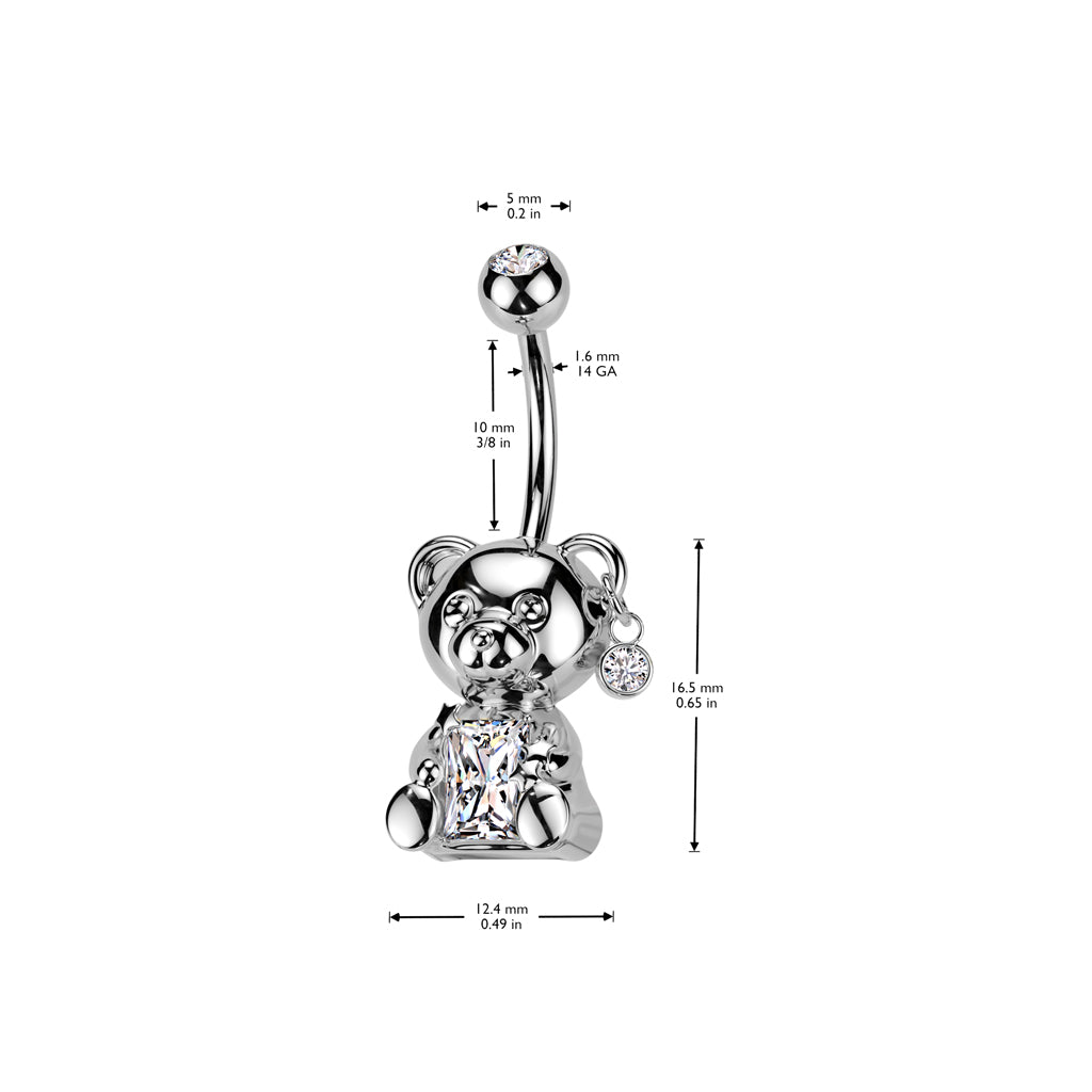 PREMIUM Bear Navel Dangle 14g