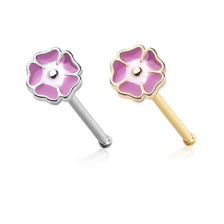 Premium Surgical Steel Cherry Blossom Nose Bone 20g