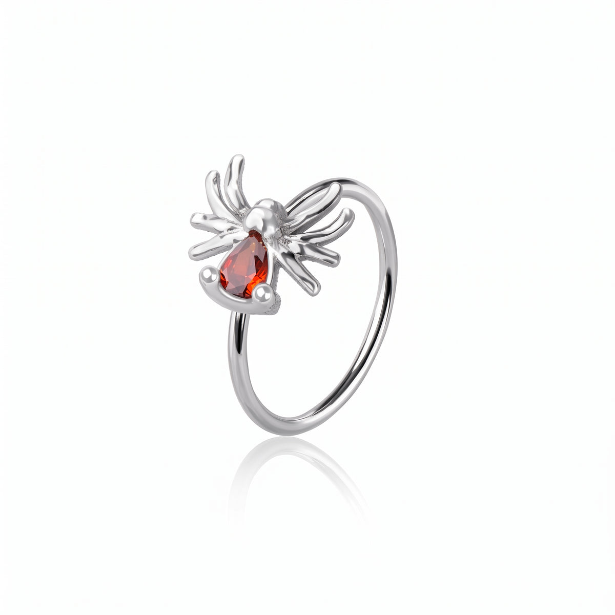 Claw-Set Crystal Spider Bendable Ring 20g