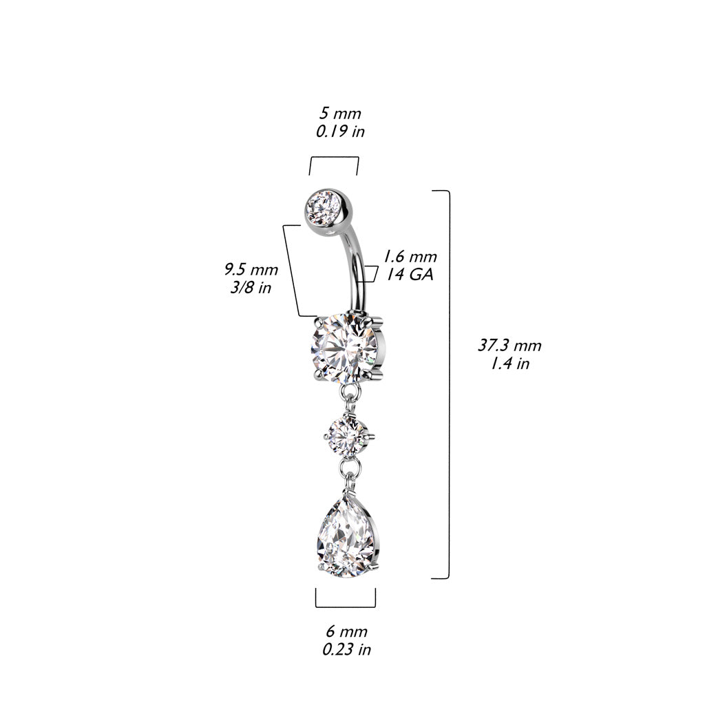 PREMIUM Teardrop Crystal Dangle 14g