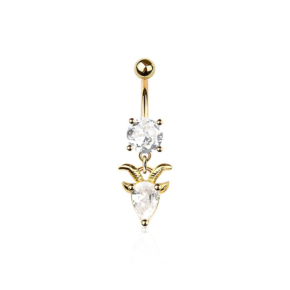 Teardrop Goat Navel Dangle 14g
