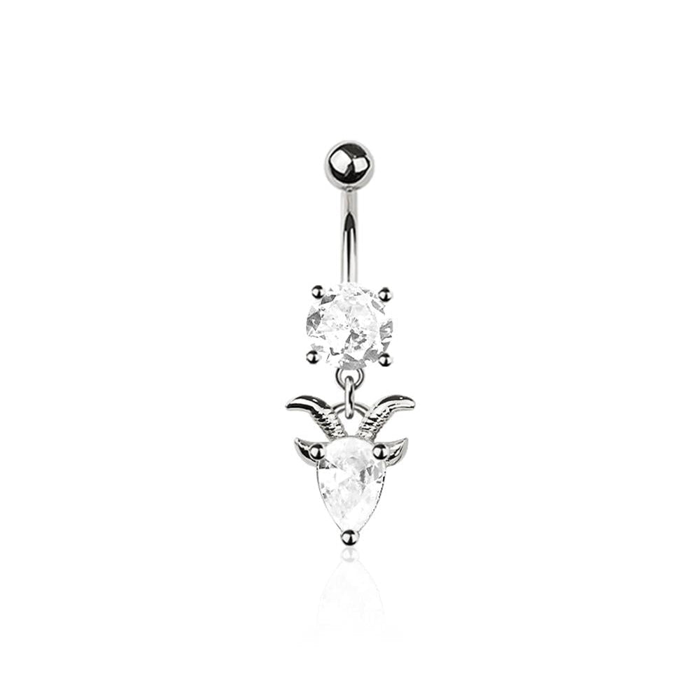 Teardrop Goat Navel Dangle 14g