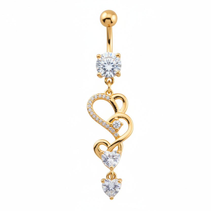 Heart Loop Navel Dangle Barbell 14g