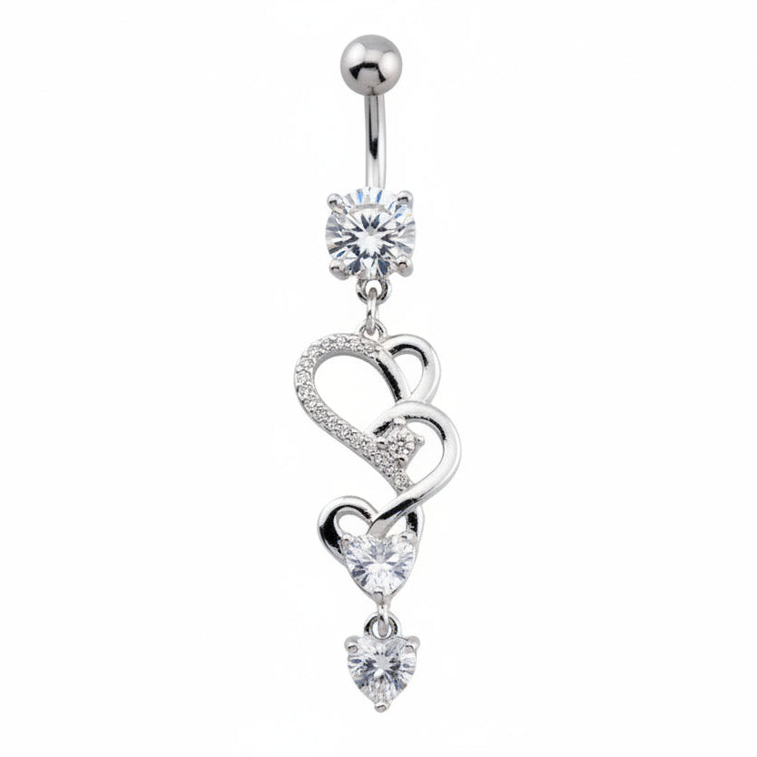 Heart Loop Navel Dangle Barbell 14g