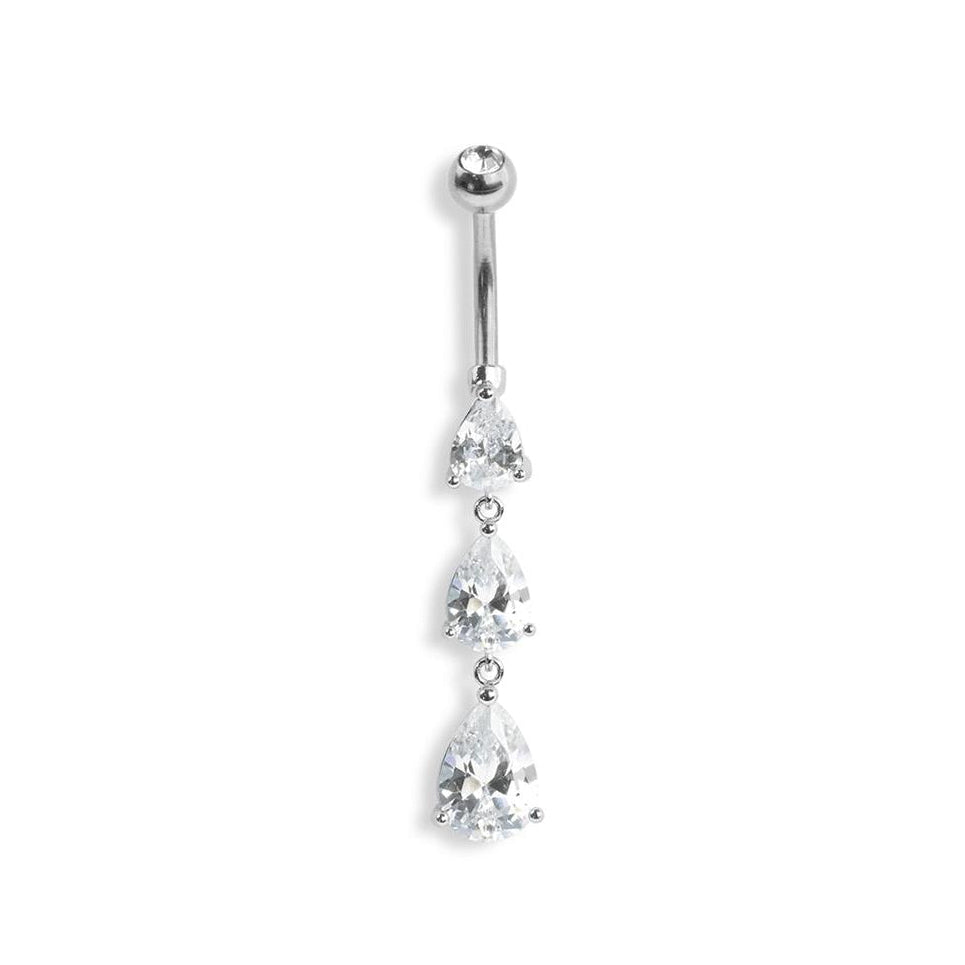 Triple Teardrop Tiered Belly Dangle 14g