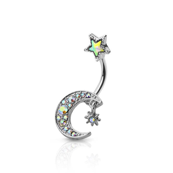Twinkling Night Sky Navel Barbell 14g