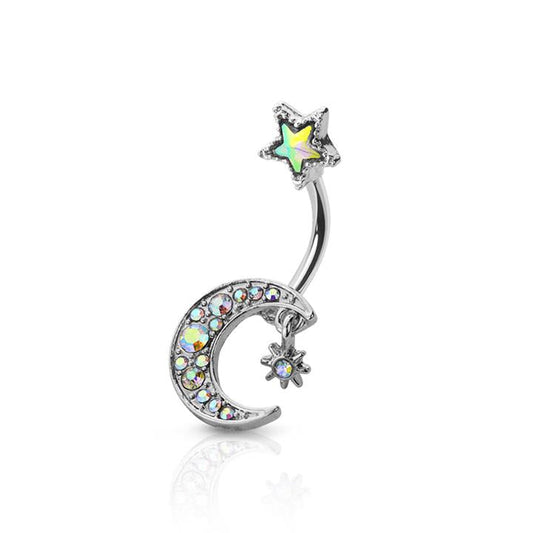 Twinkling Night Sky Navel Barbell 14g