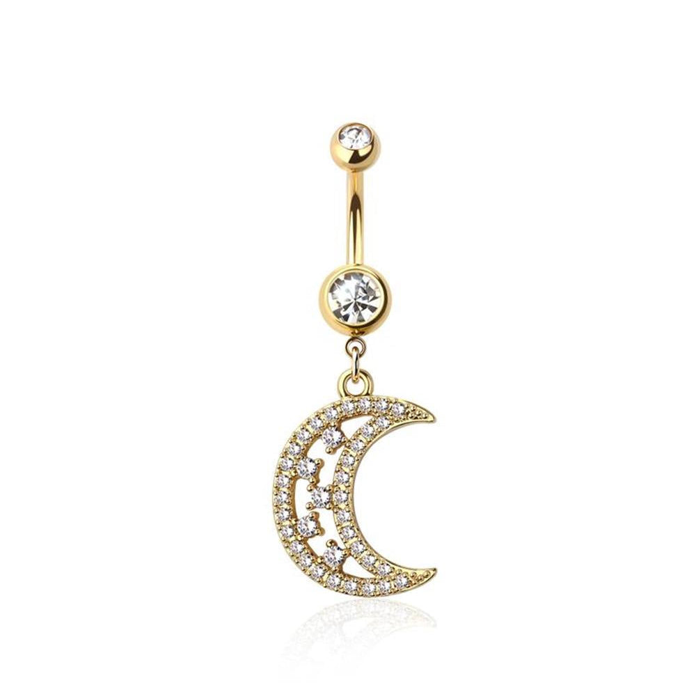 Moonrise Crystal Navel Dangle 14g