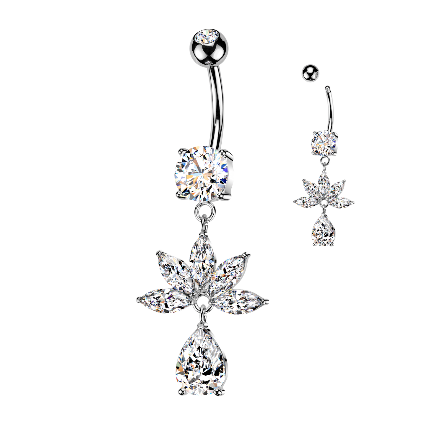 Marquise Fan Navel Dangle 14g