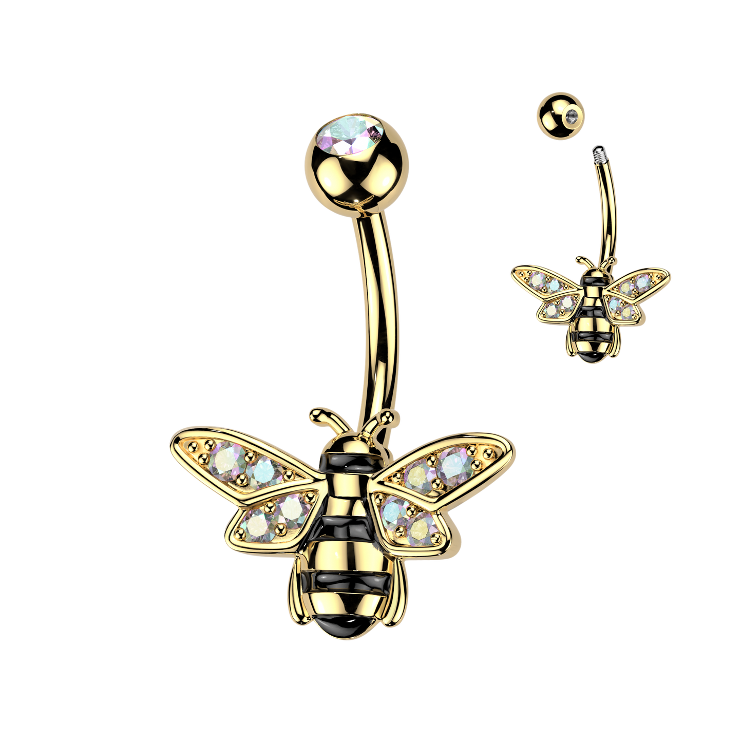 Bumblebee Navel Barbell 14g