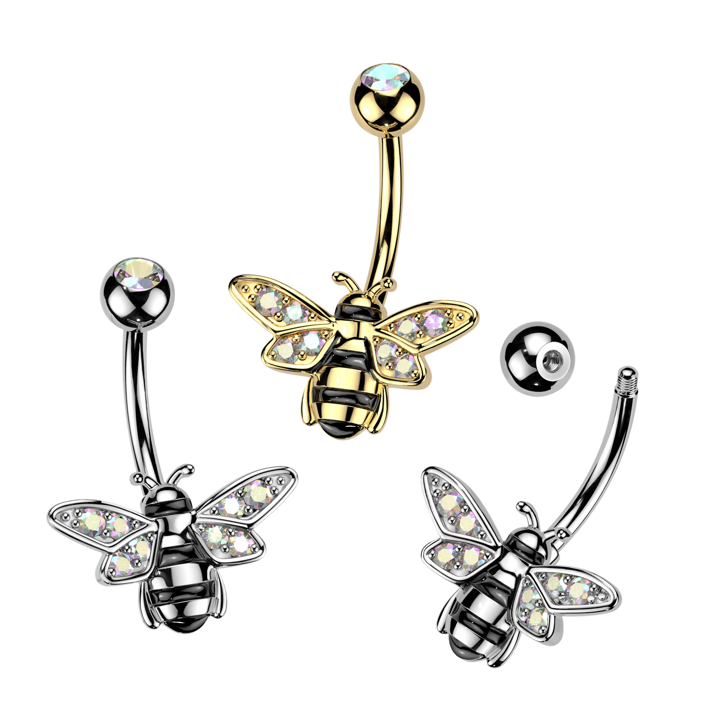 Bumblebee Navel Barbell 14g