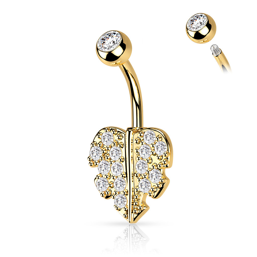 Ivy Leaf Belly Ring