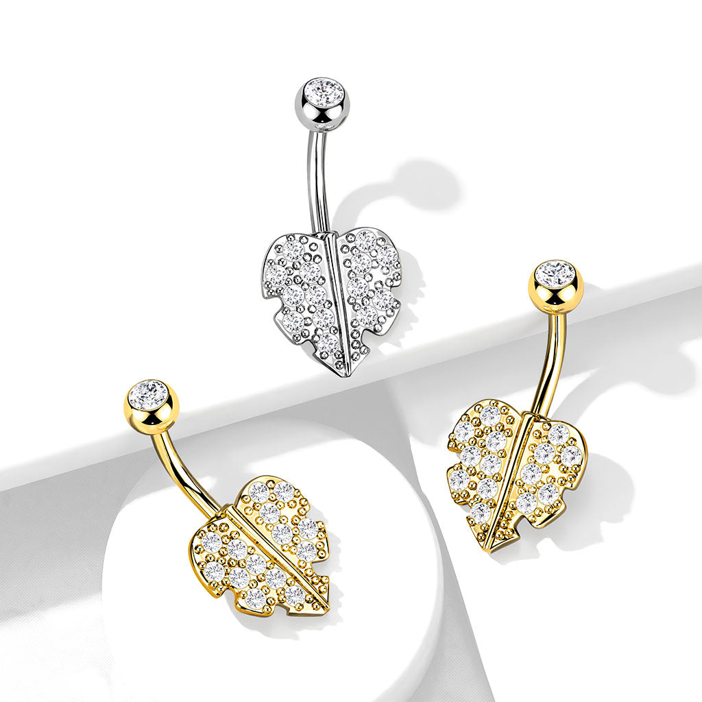 Ivy Leaf Belly Ring