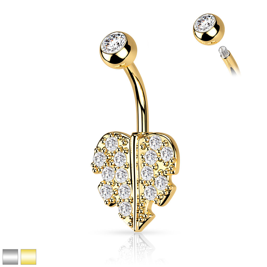Ivy Leaf Belly Ring