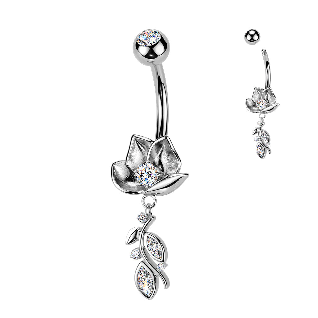The Lotus Cascade Navel Dangle 14g