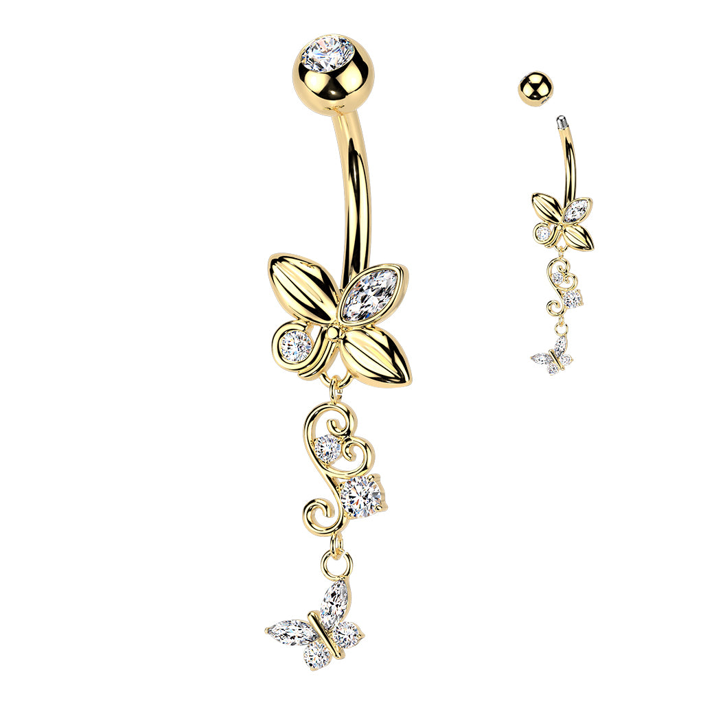 Enchanted Garden Navel Dangle 14g