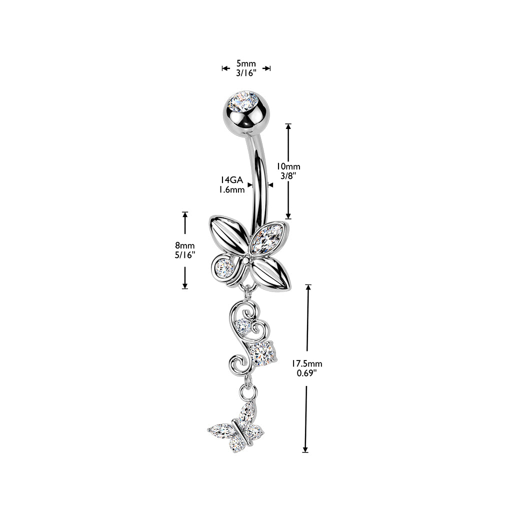 Enchanted Garden Navel Dangle 14g