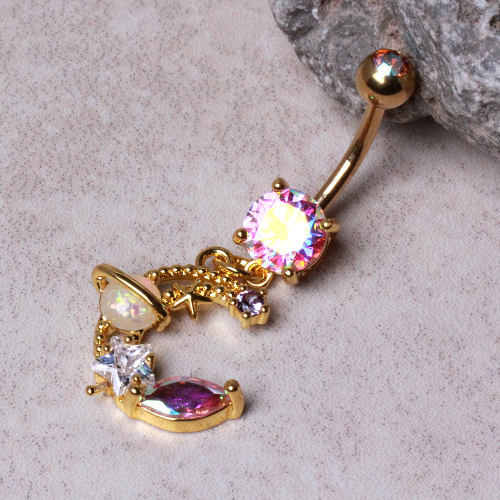 Celestial Iridescent Dream Navel Dangle 14g