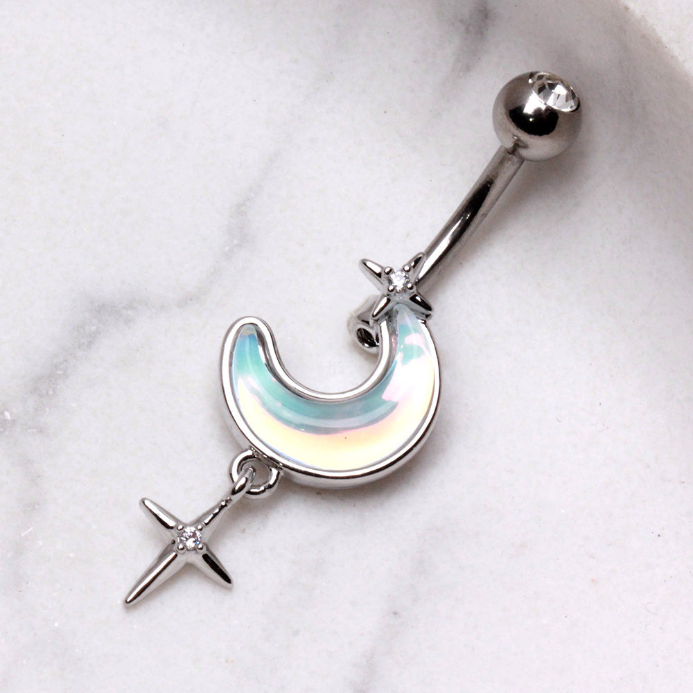 Lunar North Star Navel Dangle 14g