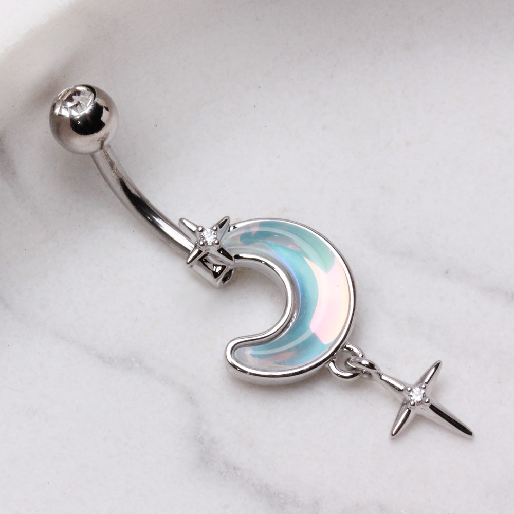 Lunar North Star Navel Dangle 14g