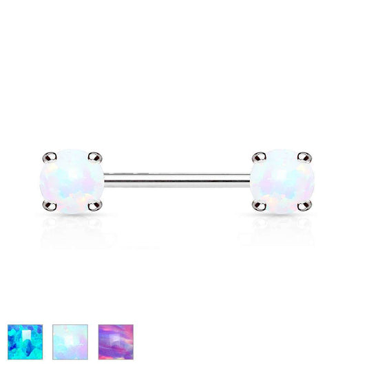 Opal, 14g, 12mm length, 5mm stone