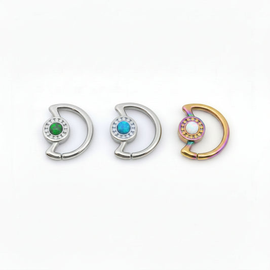 Opal Moon Bendable Ring 16g