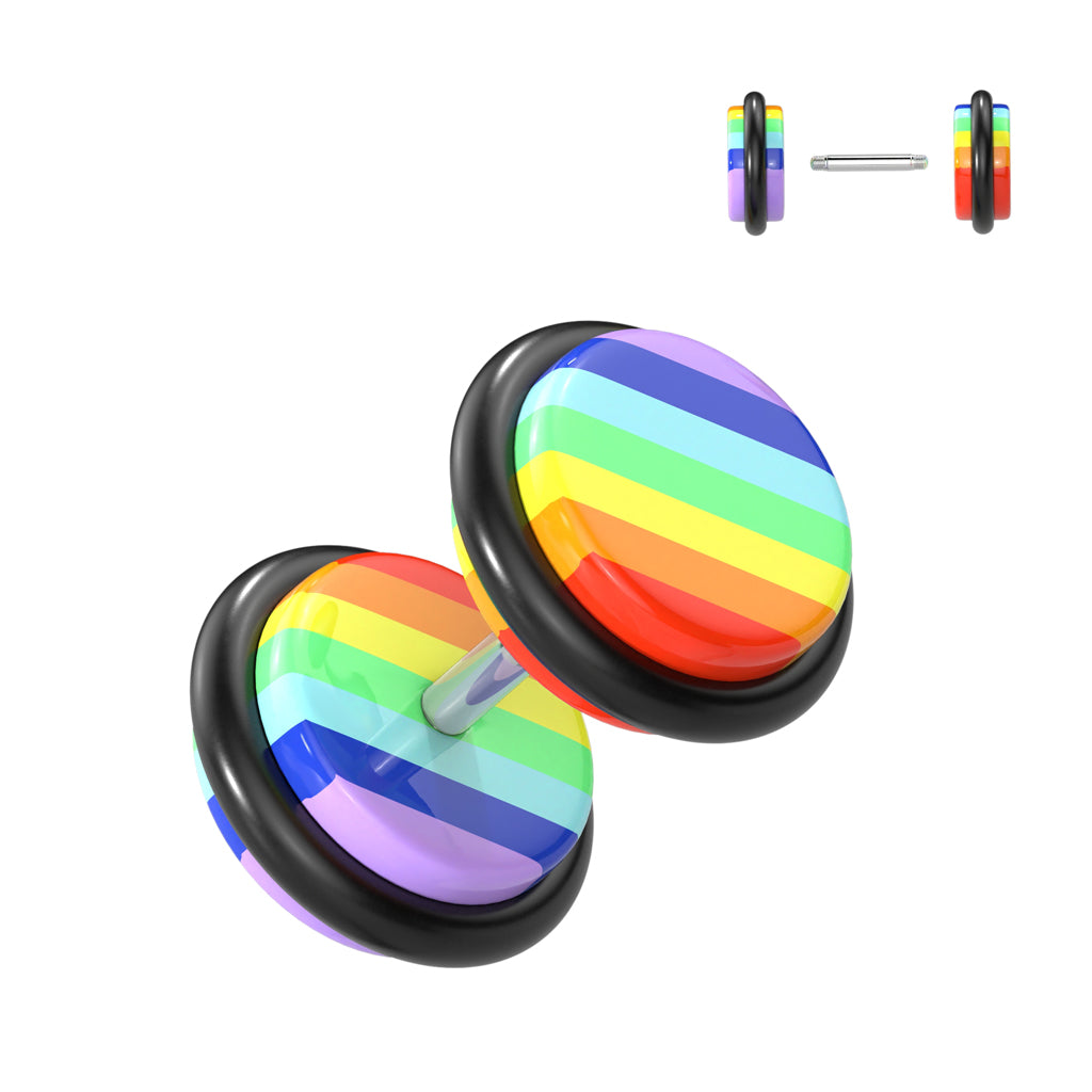 Lucite Rainbow Striped Cheaters 16g