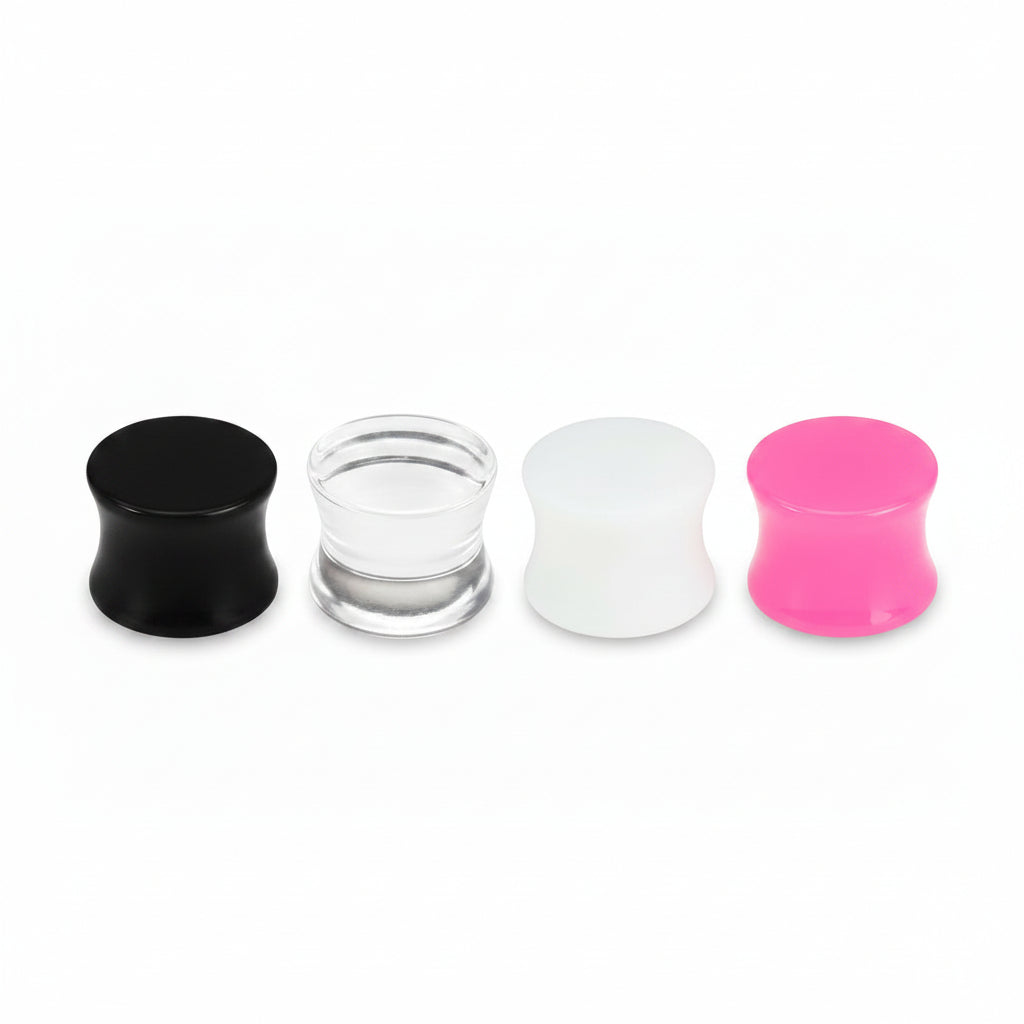 Lucite Double Flare Plugs 2g-1"