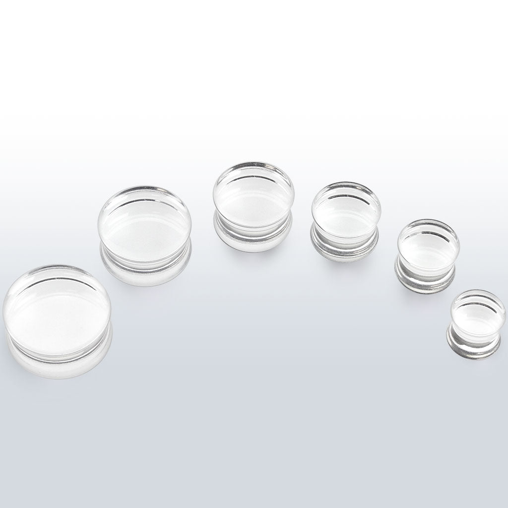 Double Flare Lucite Plugs 2g-1"