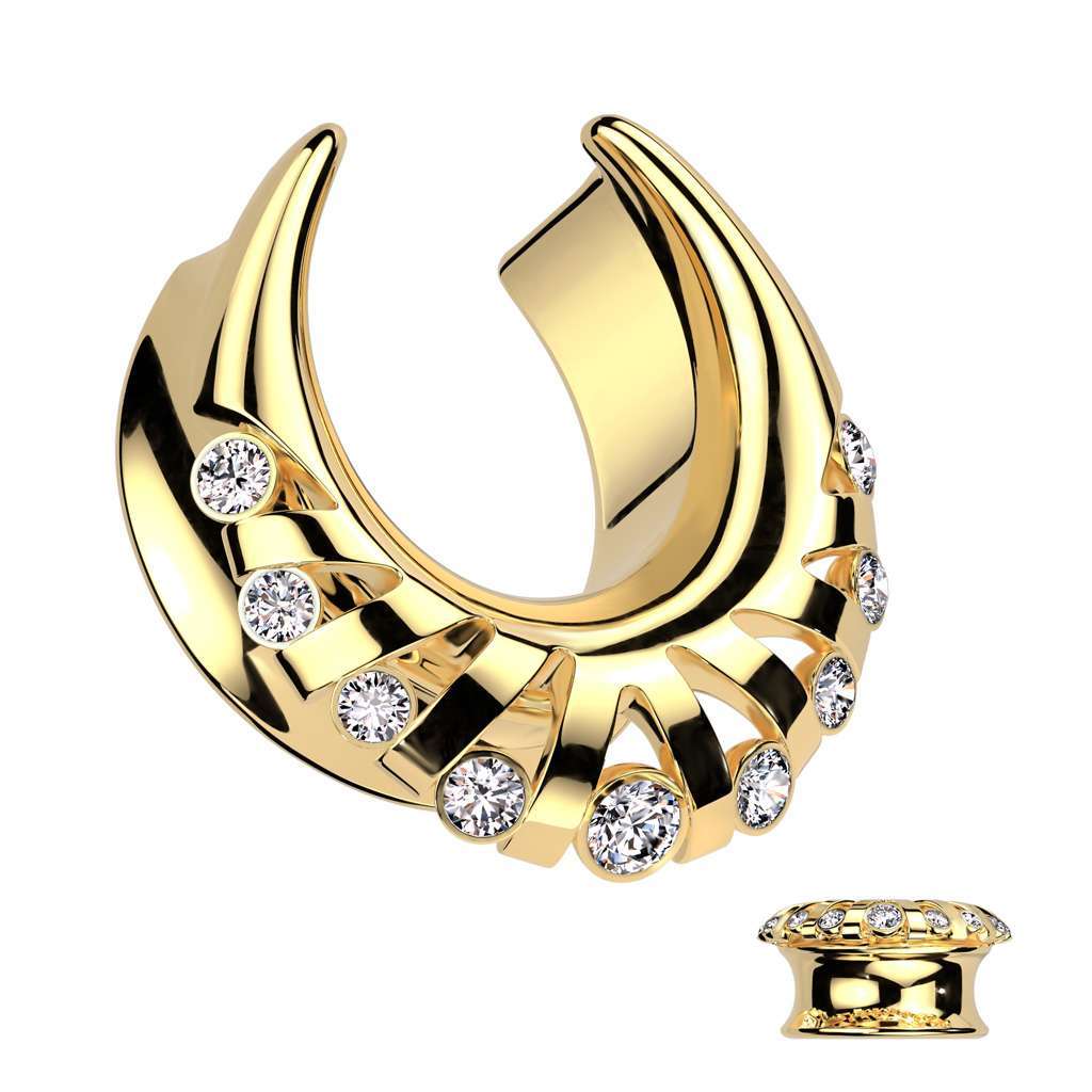 Surgical Steel Edgy Saddle Ear Tunnel