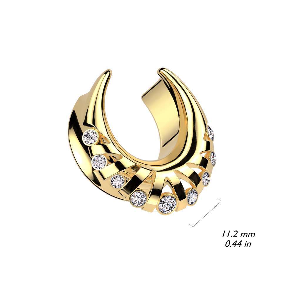 Surgical Steel Edgy Saddle Ear Tunnel