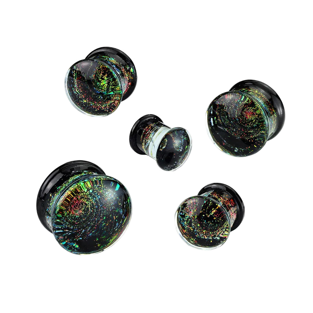 Galaxy Glass Double Flare Plugs 2g - 1"