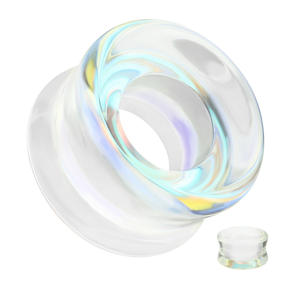 Iridescent Glass Double Flare Tunnels 2g - 1