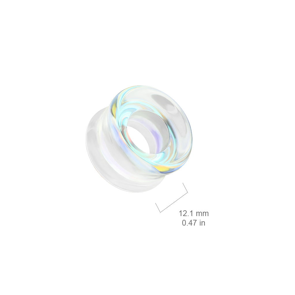 Iridescent Glass Double Flare Tunnels 2g - 1